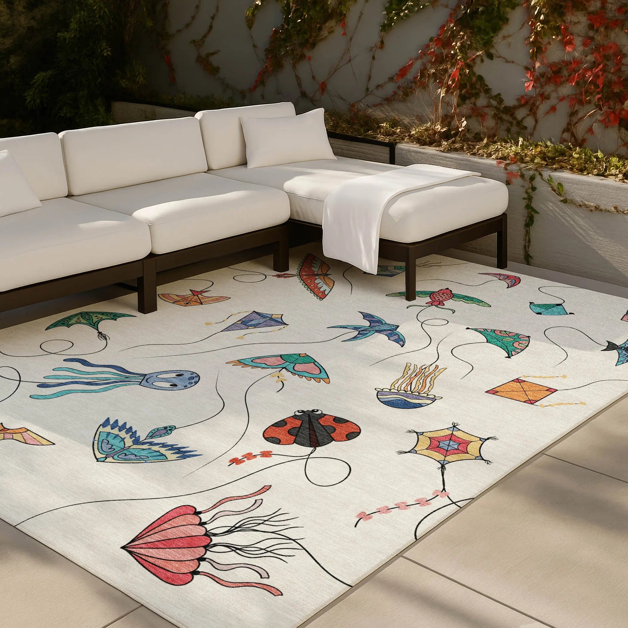 3' X 5' Ivory And Gray Geometric Washable Indoor Outdoor Area Rug Homeroots Outdoor