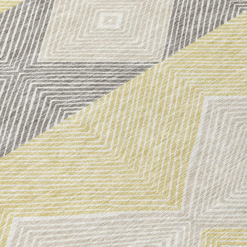 3' X 5' Ivory And Gray Geometric Washable Indoor Outdoor Area Rug Homeroots Outdoor
