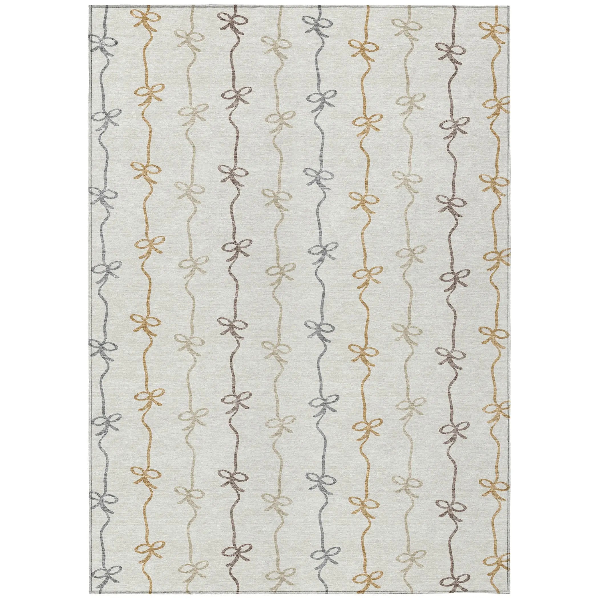 3' X 5' Ivory And Gray Southwestern Washable Indoor Outdoor Area Rug Homeroots Outdoor