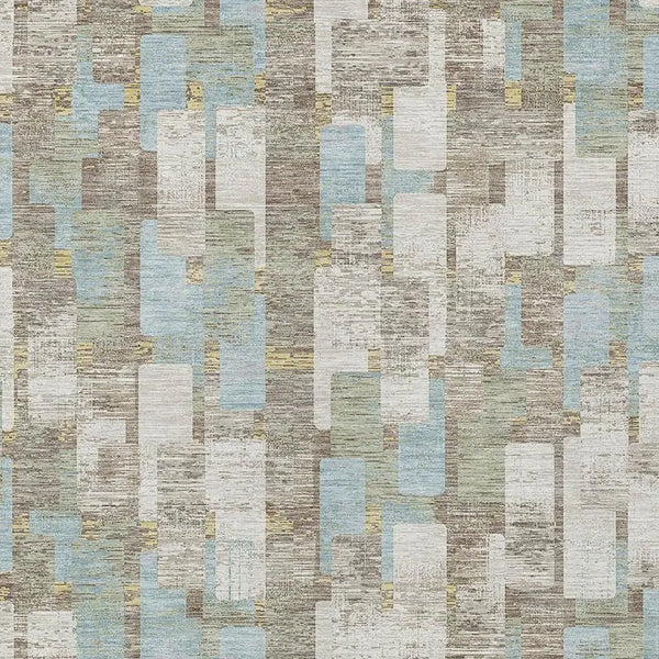 3' X 5' Ivory And Khaki Geometric Washable Indoor Outdoor Area Rug Homeroots Outdoor