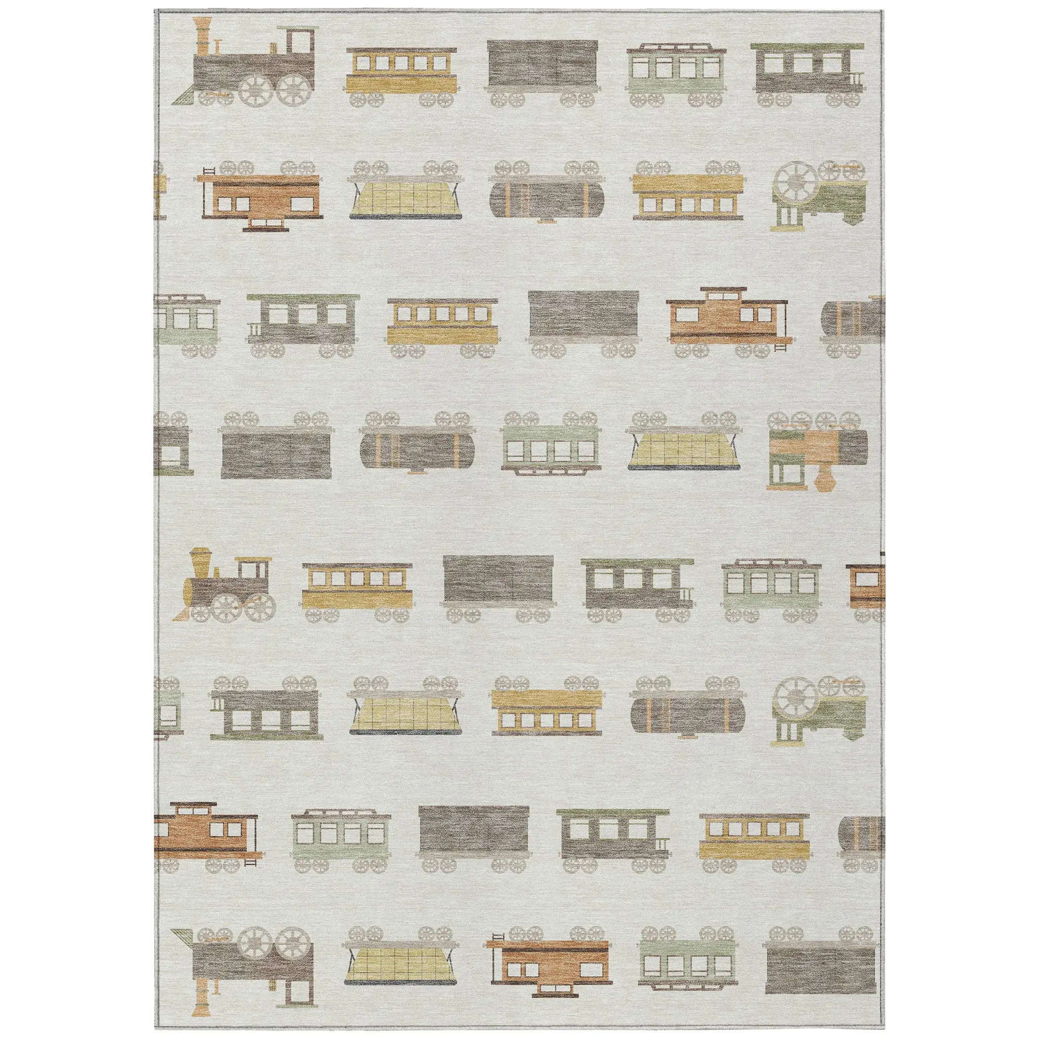3' X 5' Ivory And Linen Abstract Washable Indoor Outdoor Area Rug Homeroots Outdoor