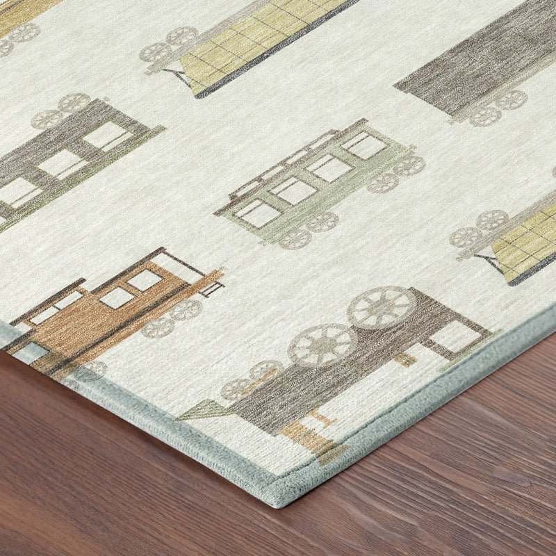3' X 5' Ivory And Linen Abstract Washable Indoor Outdoor Area Rug Homeroots Outdoor
