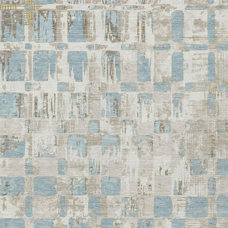 3' X 5' Ivory And Linen Abstract Washable Indoor Outdoor Area Rug Homeroots Outdoor