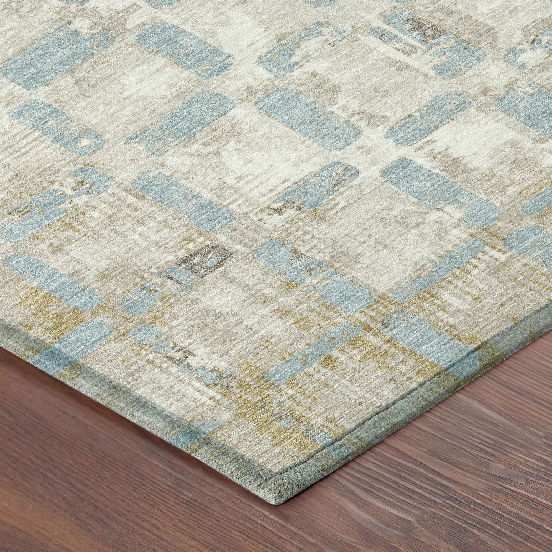 3' X 5' Ivory And Linen Abstract Washable Indoor Outdoor Area Rug Homeroots Outdoor