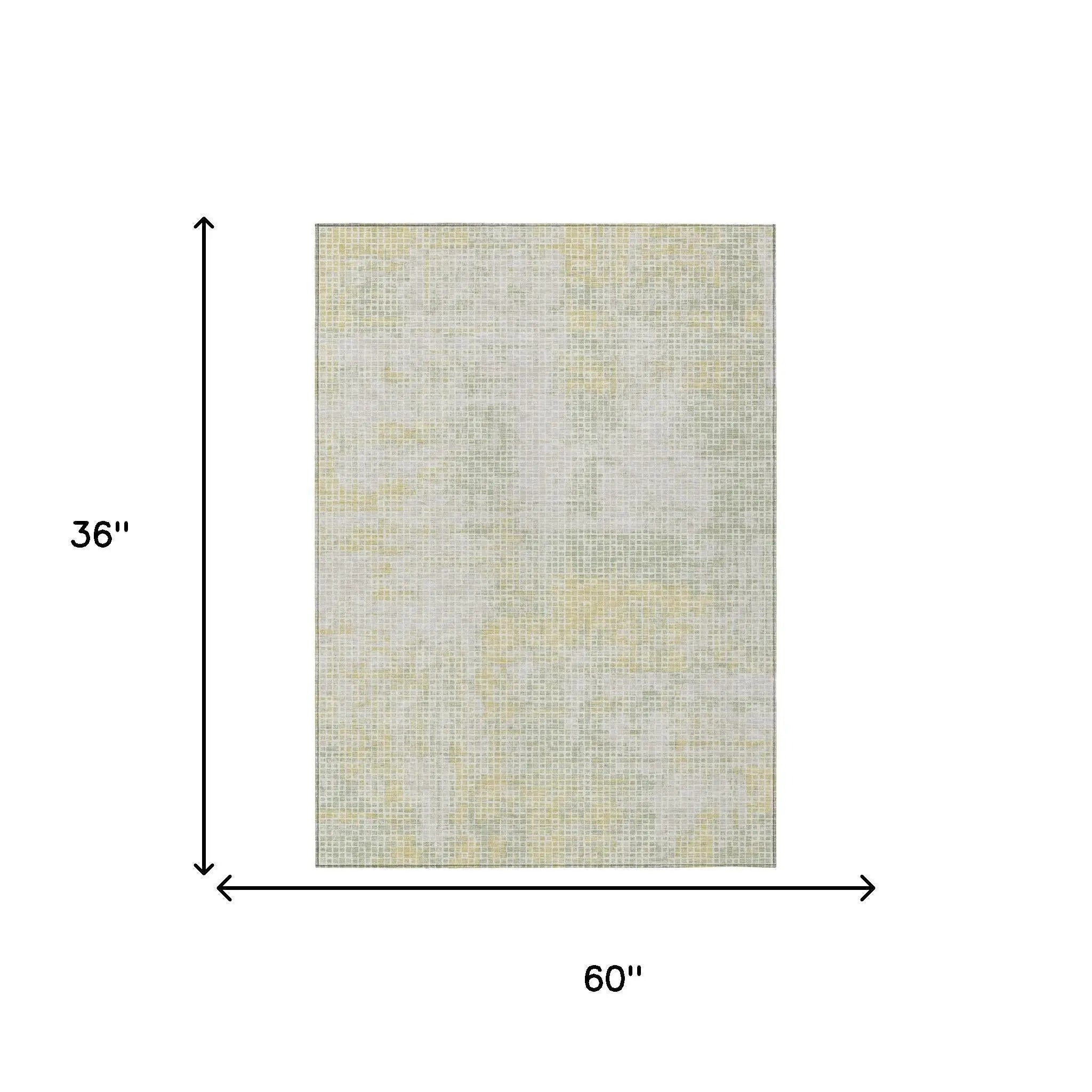 3' X 5' Ivory And Linen Abstract Washable Indoor Outdoor Area Rug Homeroots Outdoor
