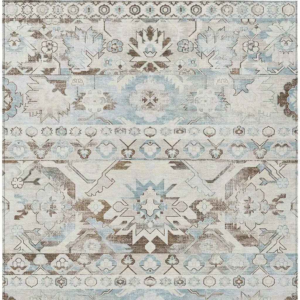 3' X 5' Ivory And Linen Cactus Washable Indoor Outdoor Area Rug Homeroots Outdoor