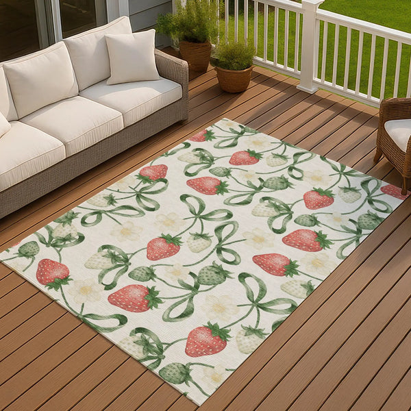 3' X 5' Ivory And Linen Floral Washable Indoor Outdoor Area Rug Homeroots Outdoor