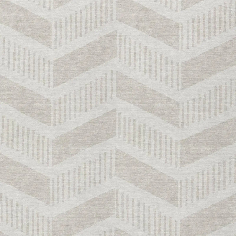 3' X 5' Ivory And Linen Geometric Washable Indoor Outdoor Area Rug Homeroots Outdoor