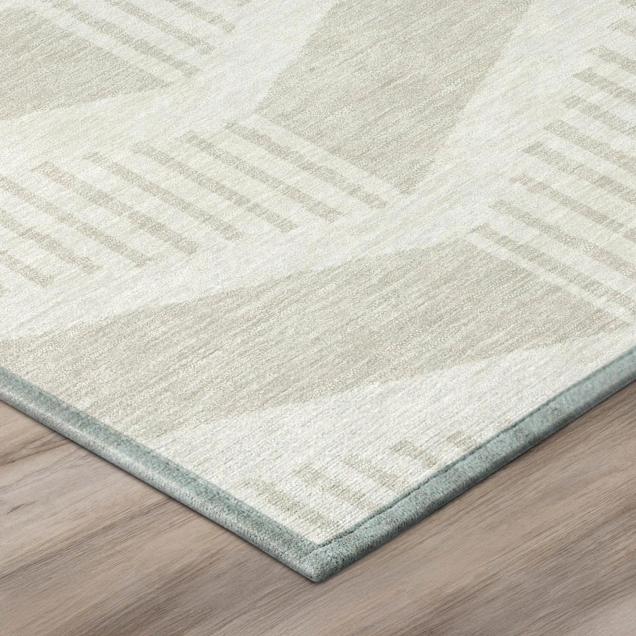 3' X 5' Ivory And Linen Geometric Washable Indoor Outdoor Area Rug Homeroots Outdoor