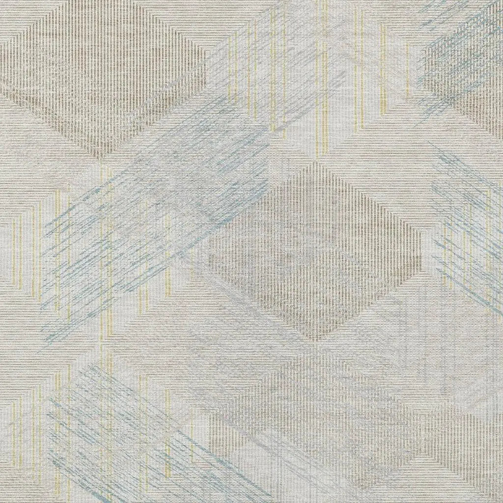 3' X 5' Ivory And Linen Geometric Washable Indoor Outdoor Area Rug Homeroots Outdoor