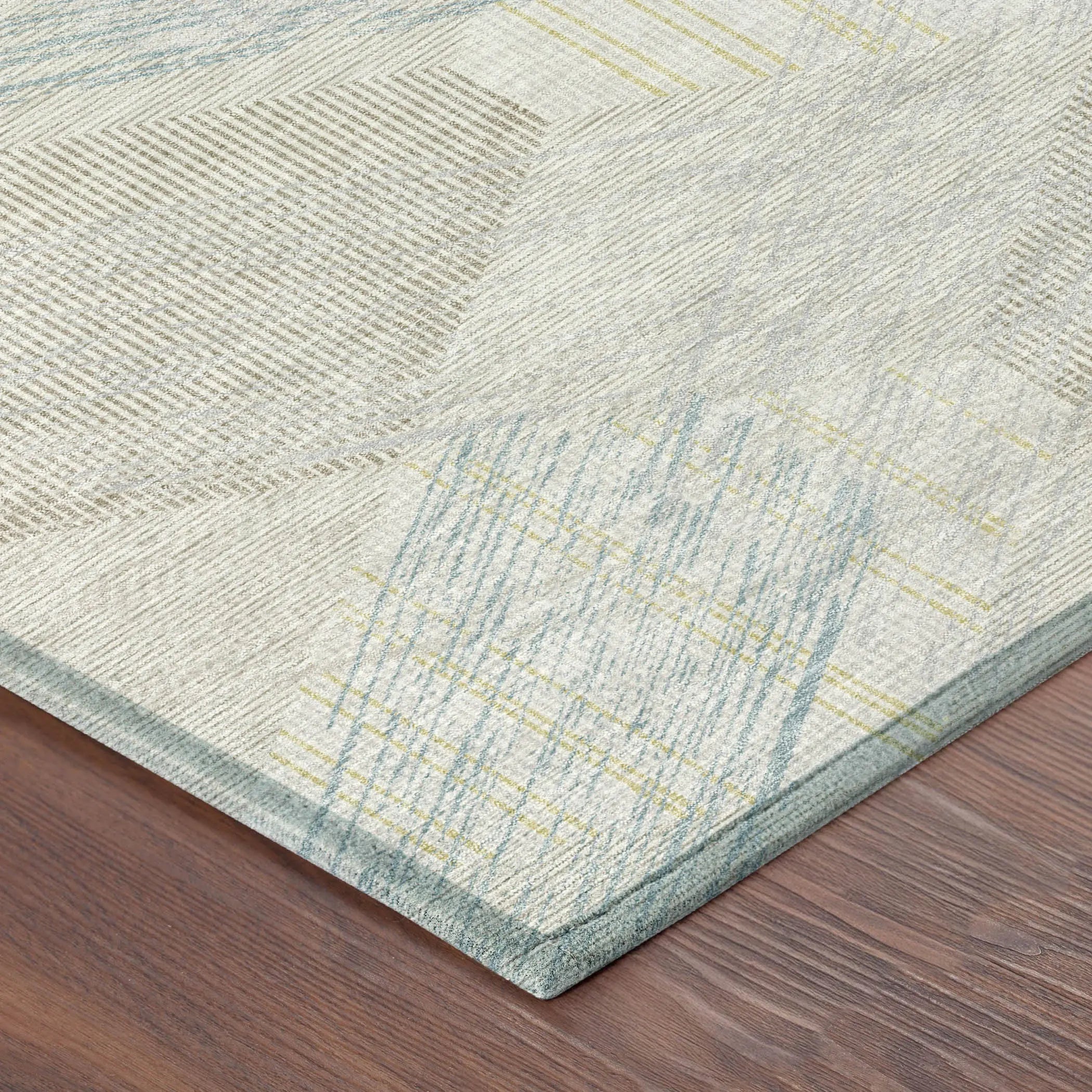 3' X 5' Ivory And Linen Geometric Washable Indoor Outdoor Area Rug Homeroots Outdoor