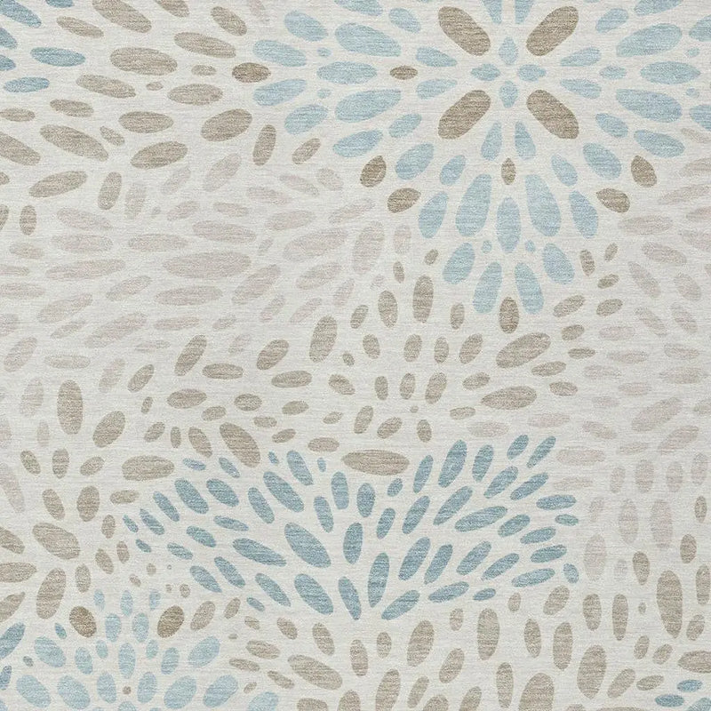 3' X 5' Ivory And Pearl Abstract Washable Indoor Outdoor Area Rug Homeroots Outdoor