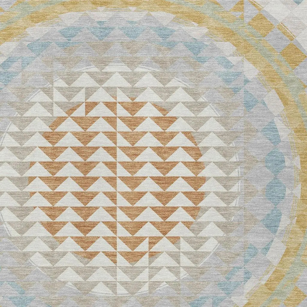 3' X 5' Ivory And Plum Geometric Washable Indoor Outdoor Area Rug Homeroots Outdoor