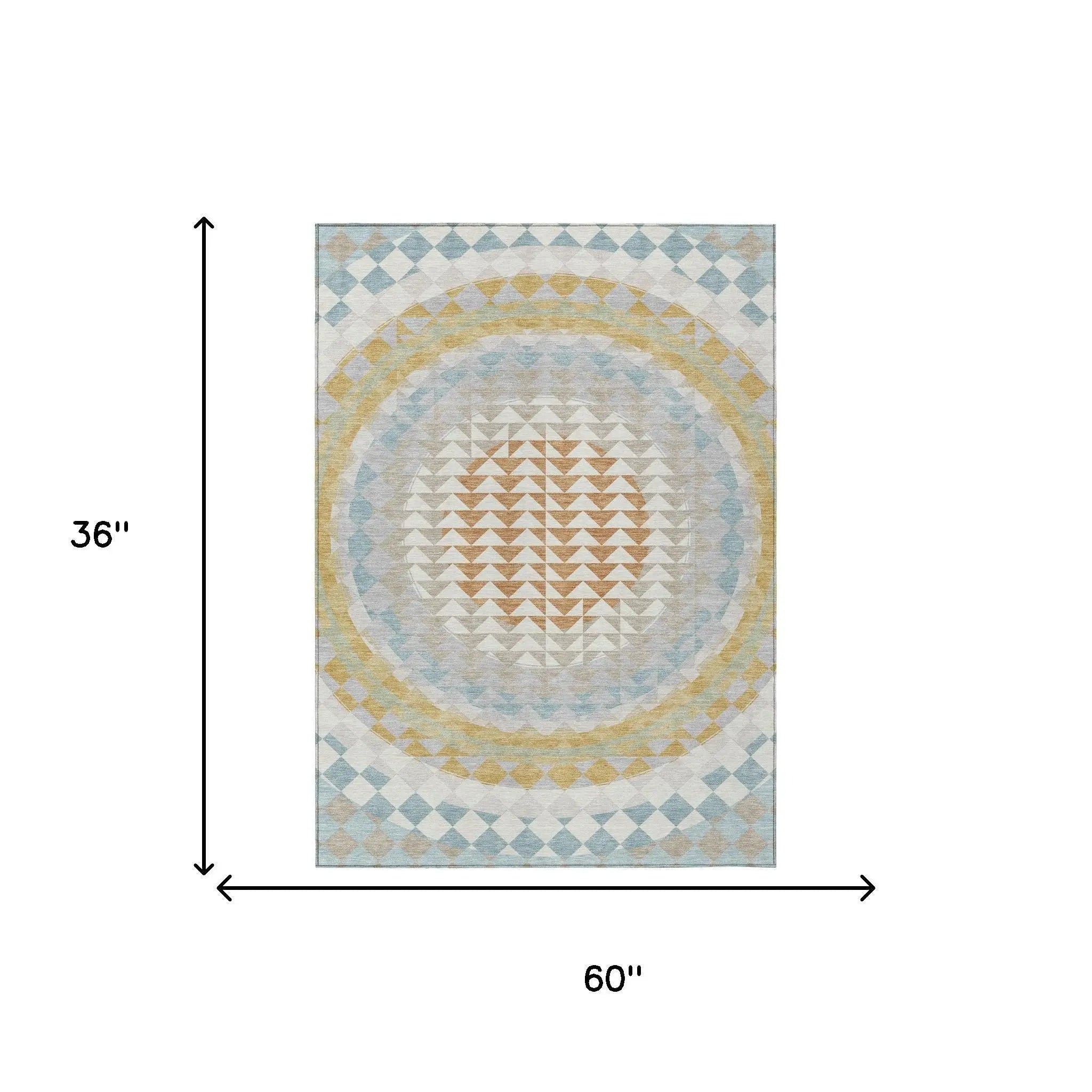 3' X 5' Ivory And Plum Geometric Washable Indoor Outdoor Area Rug Homeroots Outdoor