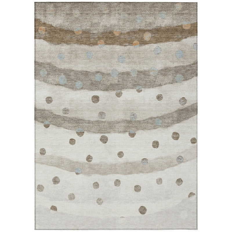 3' X 5' Ivory And Purple Striped Washable Indoor Outdoor Area Rug Homeroots Outdoor