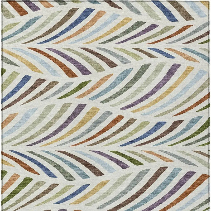 3' X 5' Ivory And Sage Abstract Washable Indoor Outdoor Area Rug Homeroots Outdoor