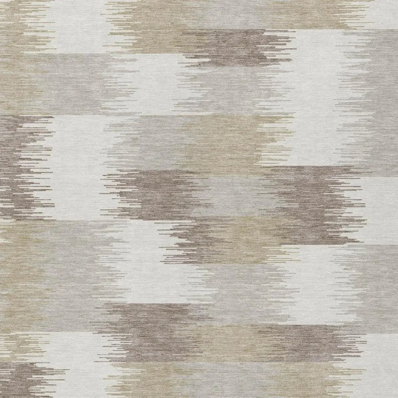 3' X 5' Ivory And Silver Geometric Washable Indoor Outdoor Area Rug Homeroots Outdoor