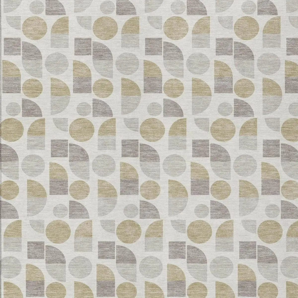3' X 5' Ivory And Silver Geometric Washable Indoor Outdoor Area Rug Homeroots Outdoor