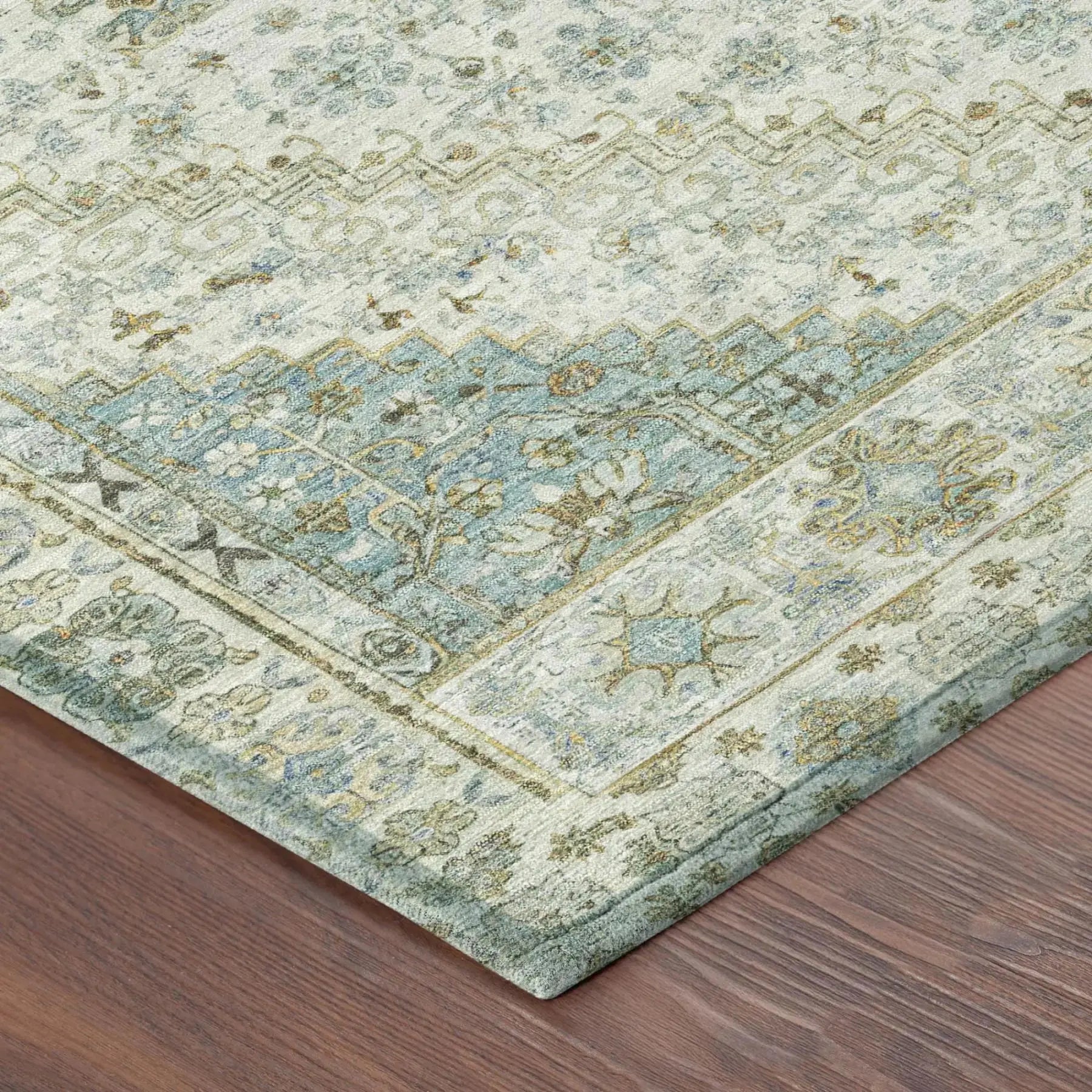 3' X 5' Ivory And Silver Oriental Washable Indoor Outdoor Area Rug Homeroots Outdoor