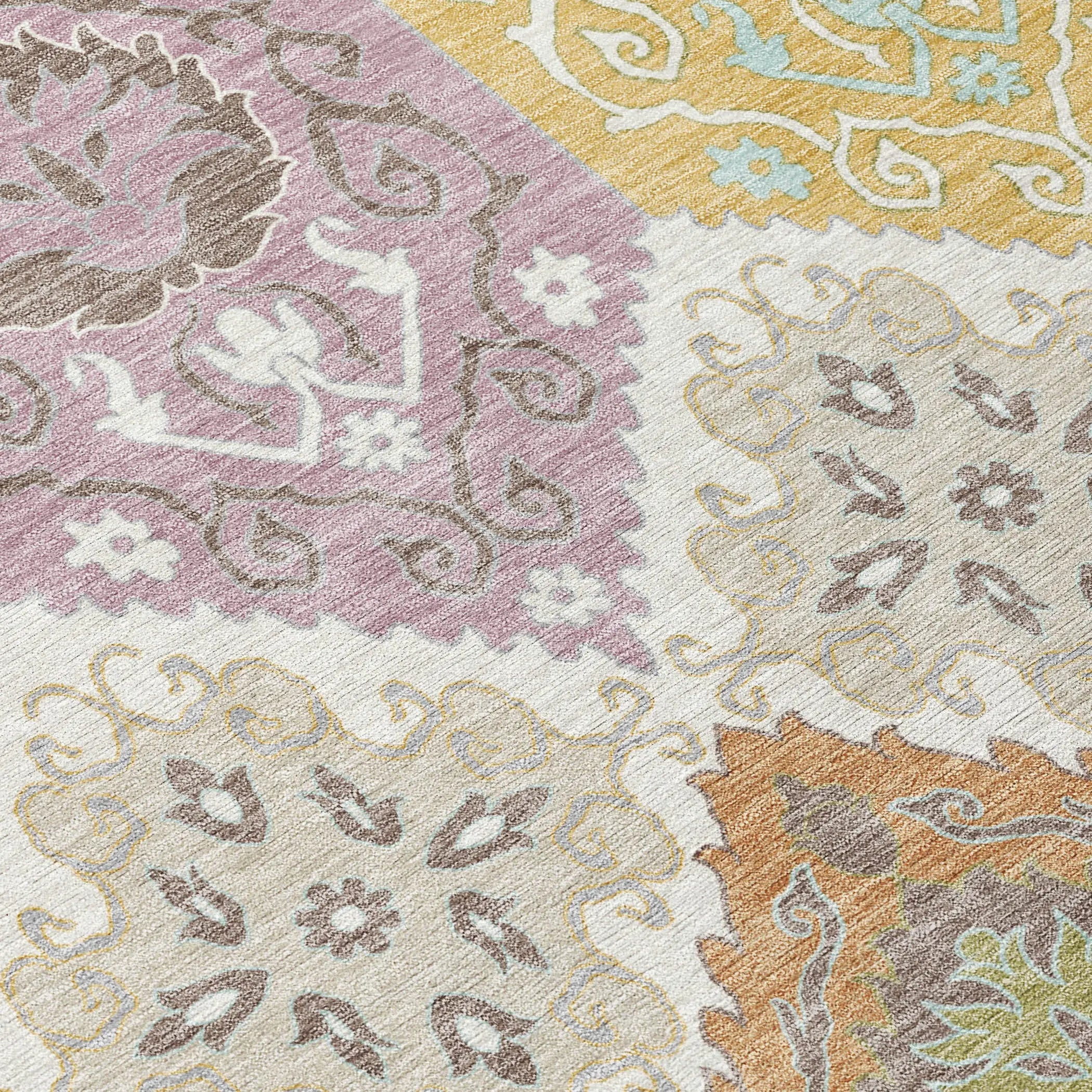3' X 5' Ivory And Sky Blue Geometric Washable Indoor Outdoor Area Rug Homeroots Outdoor