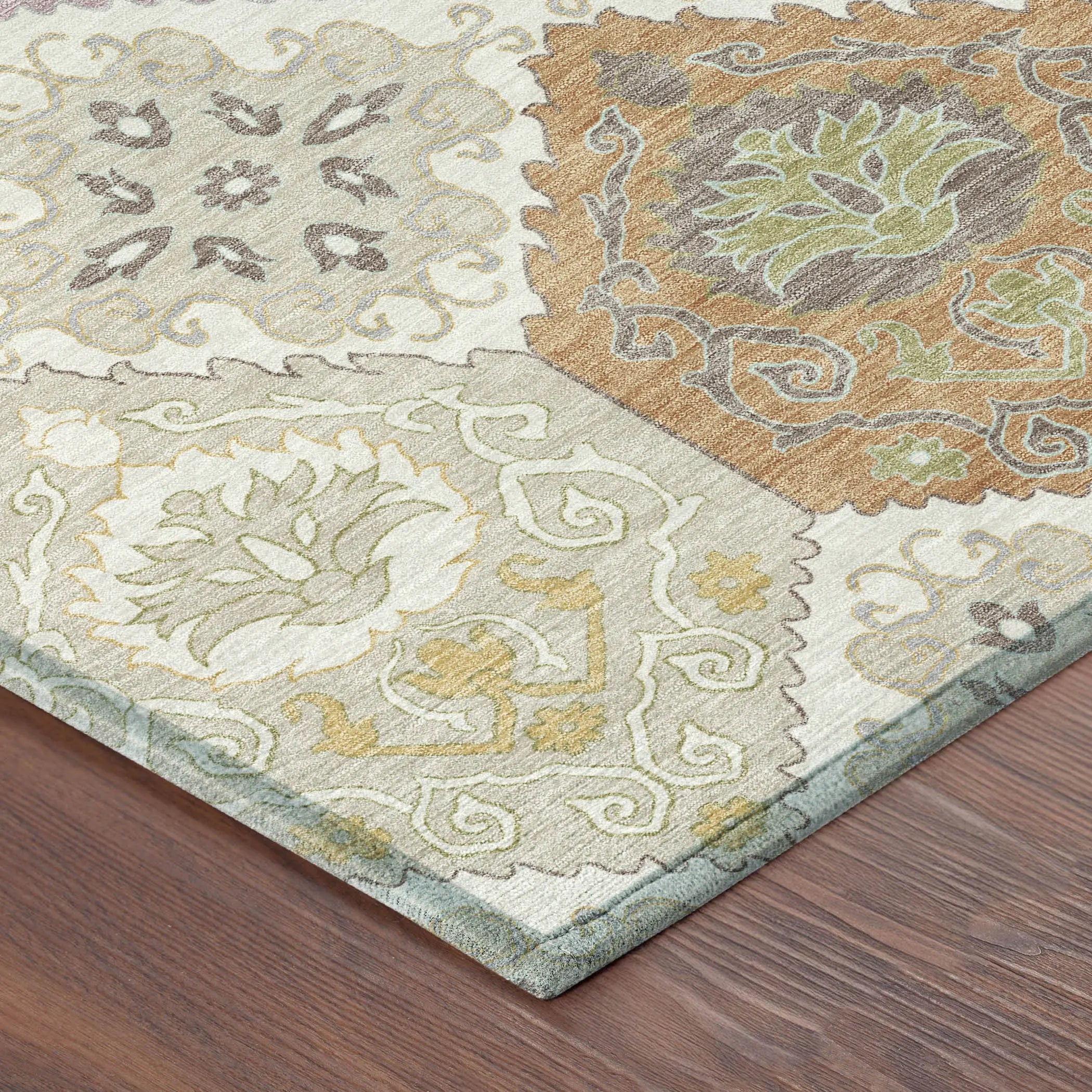 3' X 5' Ivory And Sky Blue Geometric Washable Indoor Outdoor Area Rug Homeroots Outdoor