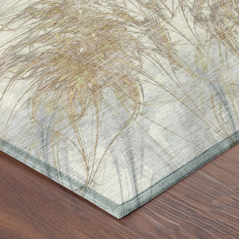3' X 5' Ivory And Taupe Oriental Washable Indoor Outdoor Area Rug Homeroots Outdoor