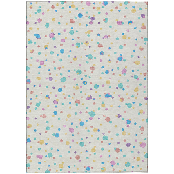 3' X 5' Ivory And Teal Blue Geometric Washable Indoor Outdoor Area Rug Homeroots Outdoor