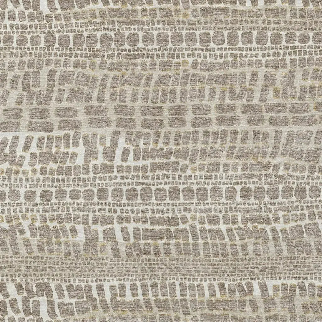 3' X 5' Khaki And Beige Abstract Washable Indoor Outdoor Area Rug Homeroots Outdoor