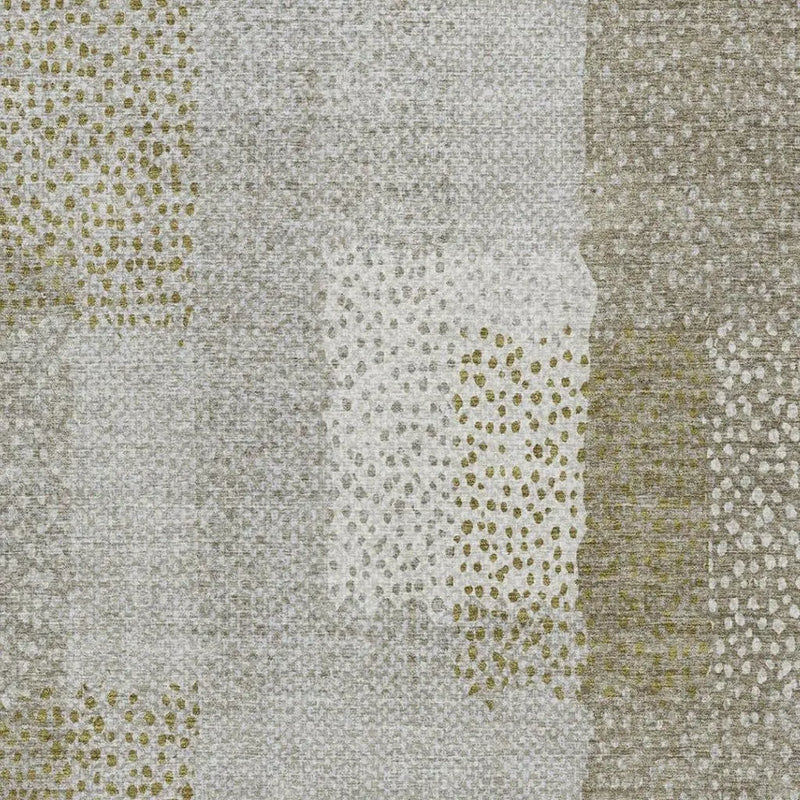 3' X 5' Khaki And Brown Abstract Washable Indoor Outdoor Area Rug Homeroots Outdoor