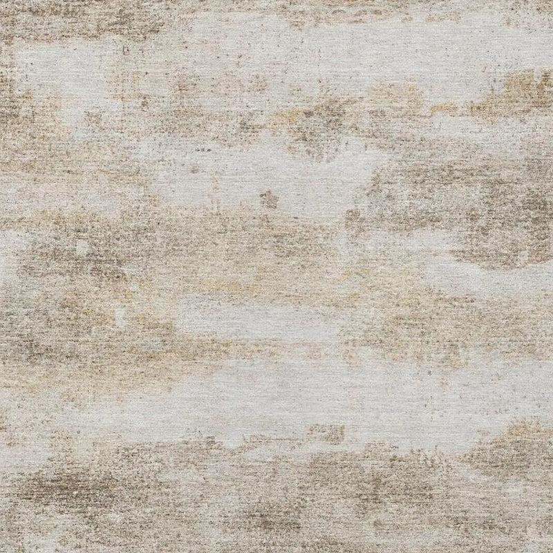 3' X 5' Khaki And Brown Abstract Washable Indoor Outdoor Area Rug Homeroots Outdoor