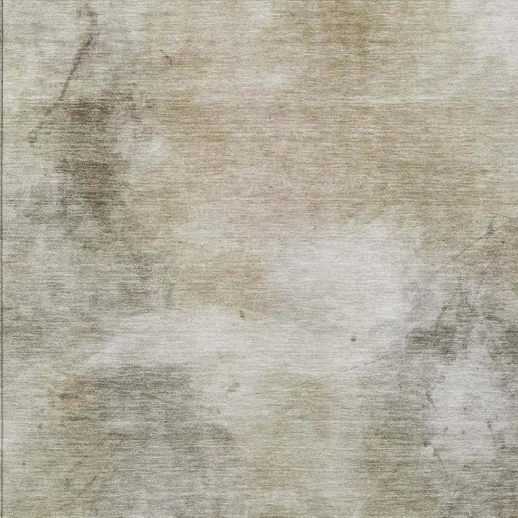 3' X 5' Khaki And Brown Abstract Washable Indoor Outdoor Area Rug Homeroots Outdoor