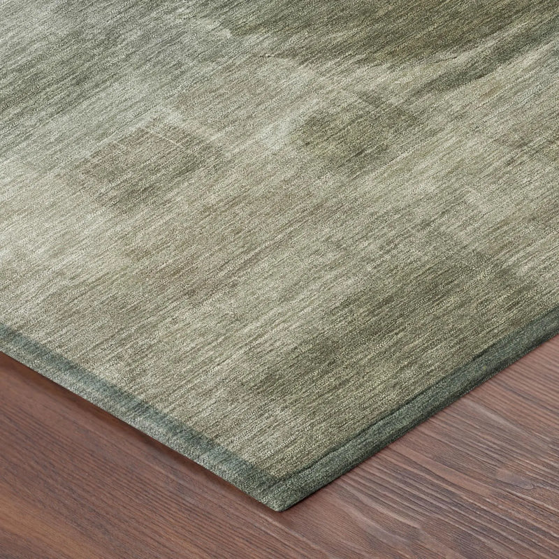 3' X 5' Khaki And Brown Botanical Leaves Washable Indoor Outdoor Area Rug Homeroots Outdoor