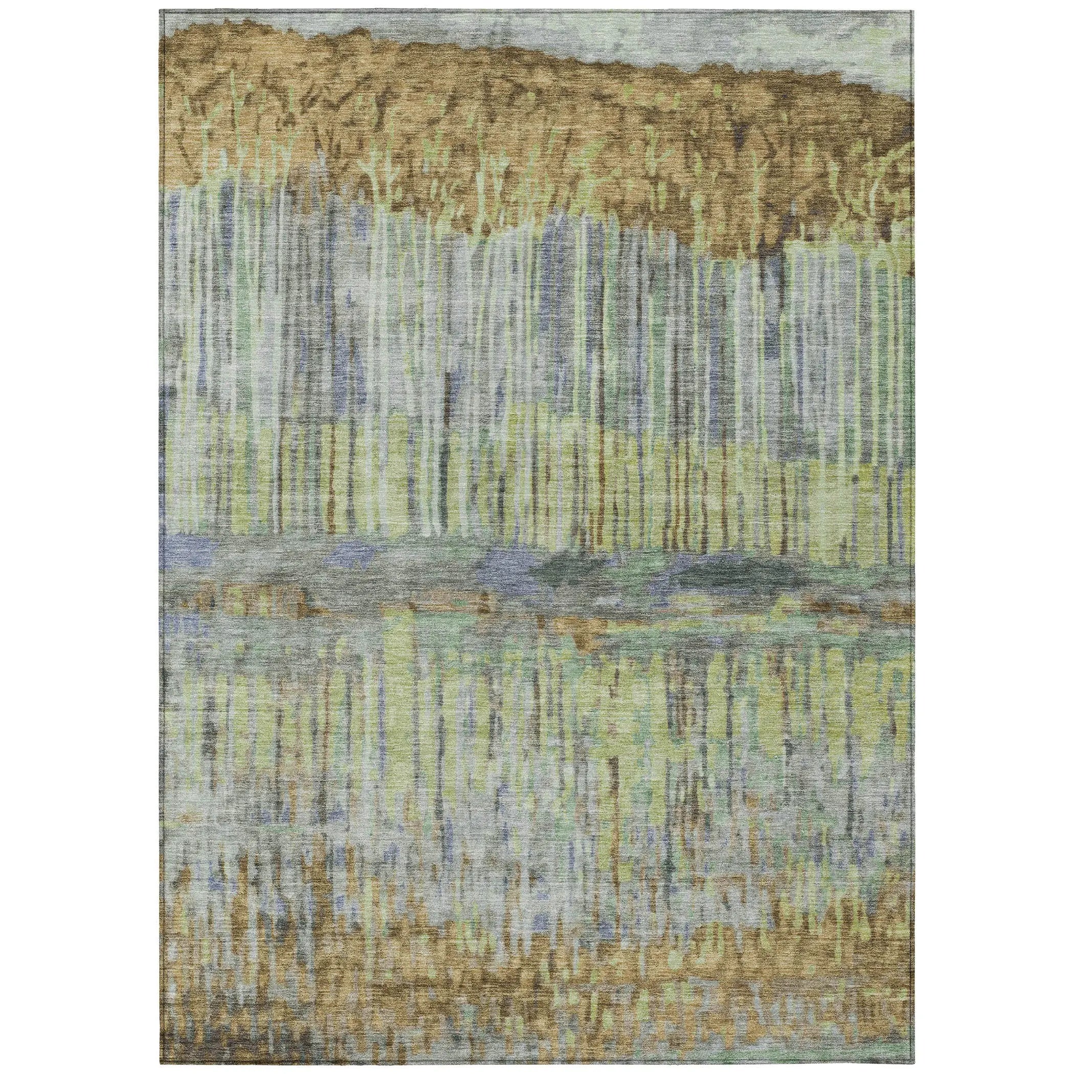 3' X 5' Khaki And Taupe Abstract Washable Indoor Outdoor Area Rug Homeroots Outdoor