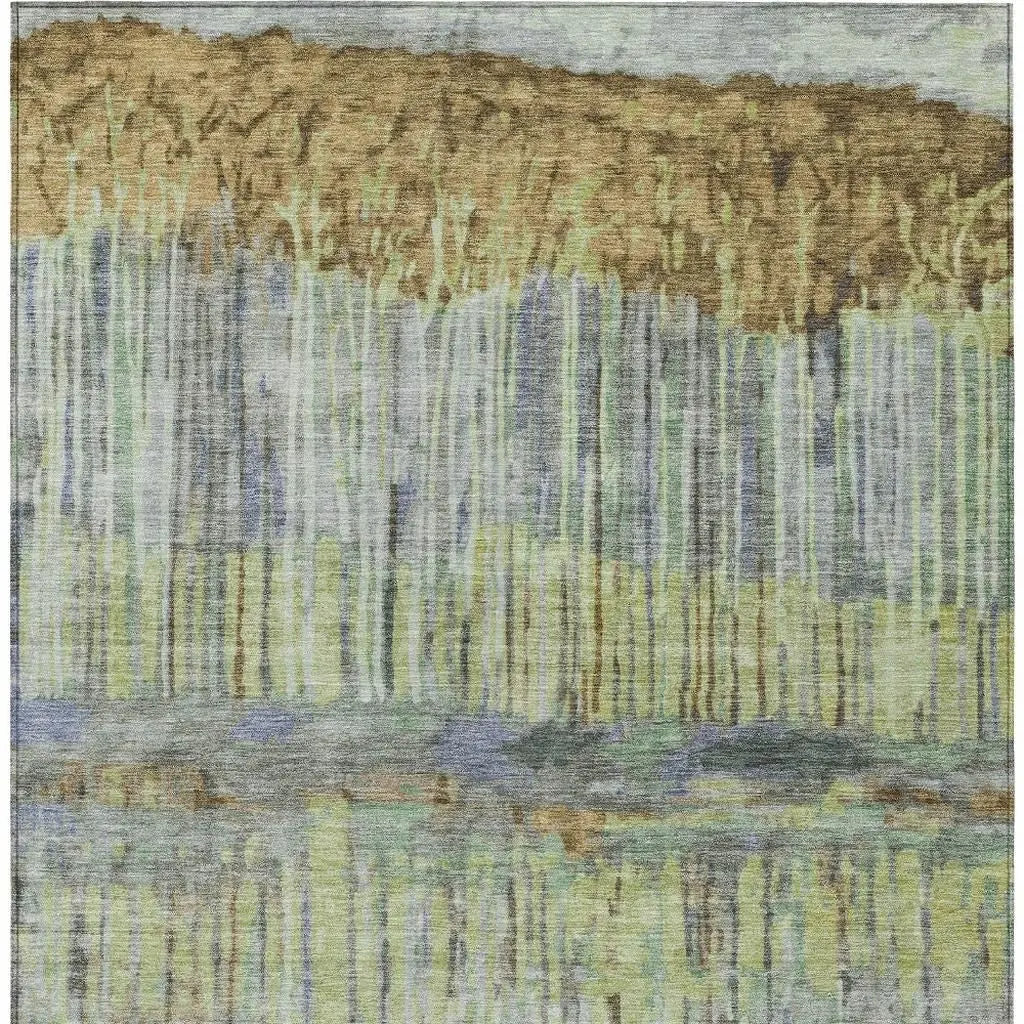 3' X 5' Khaki And Taupe Abstract Washable Indoor Outdoor Area Rug Homeroots Outdoor