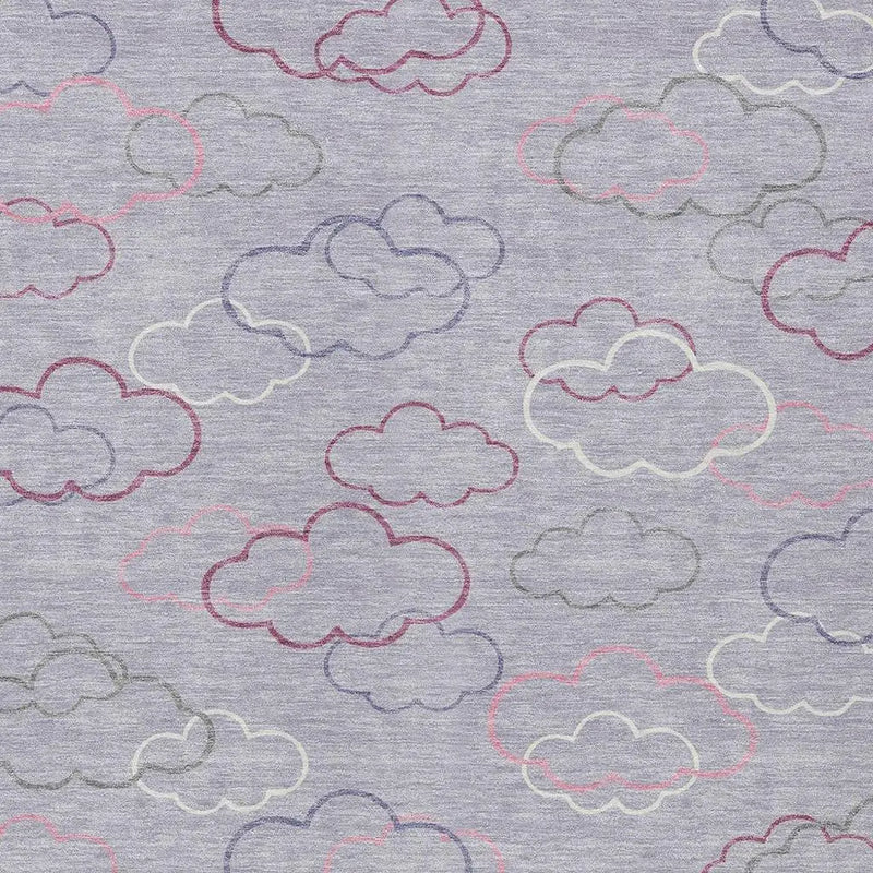 3' X 5' Lavender And Ivory Abstract Washable Indoor Outdoor Area Rug Homeroots Outdoor