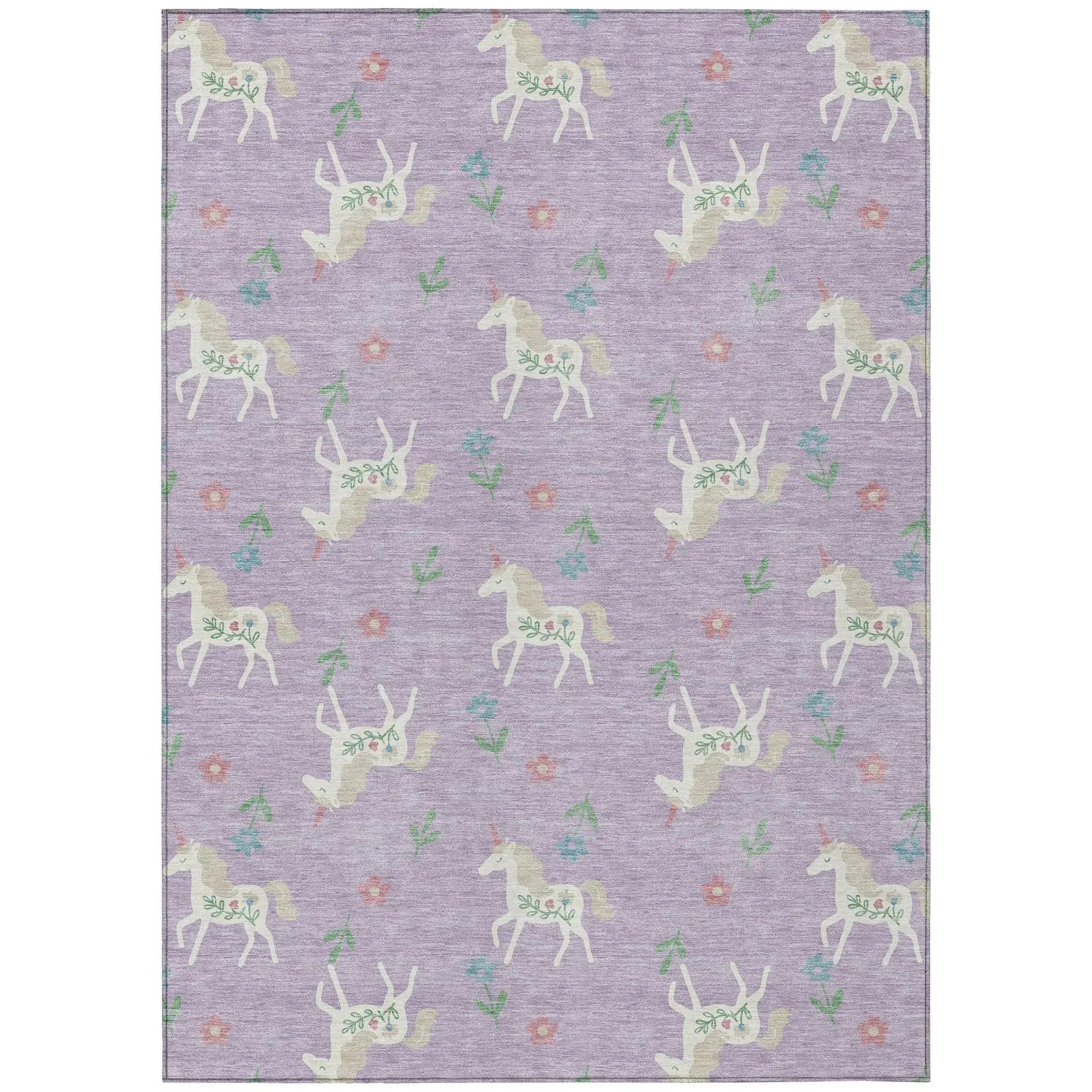 3' X 5' Lavender And Ivory Floral Washable Indoor Outdoor Area Rug Homeroots Outdoor
