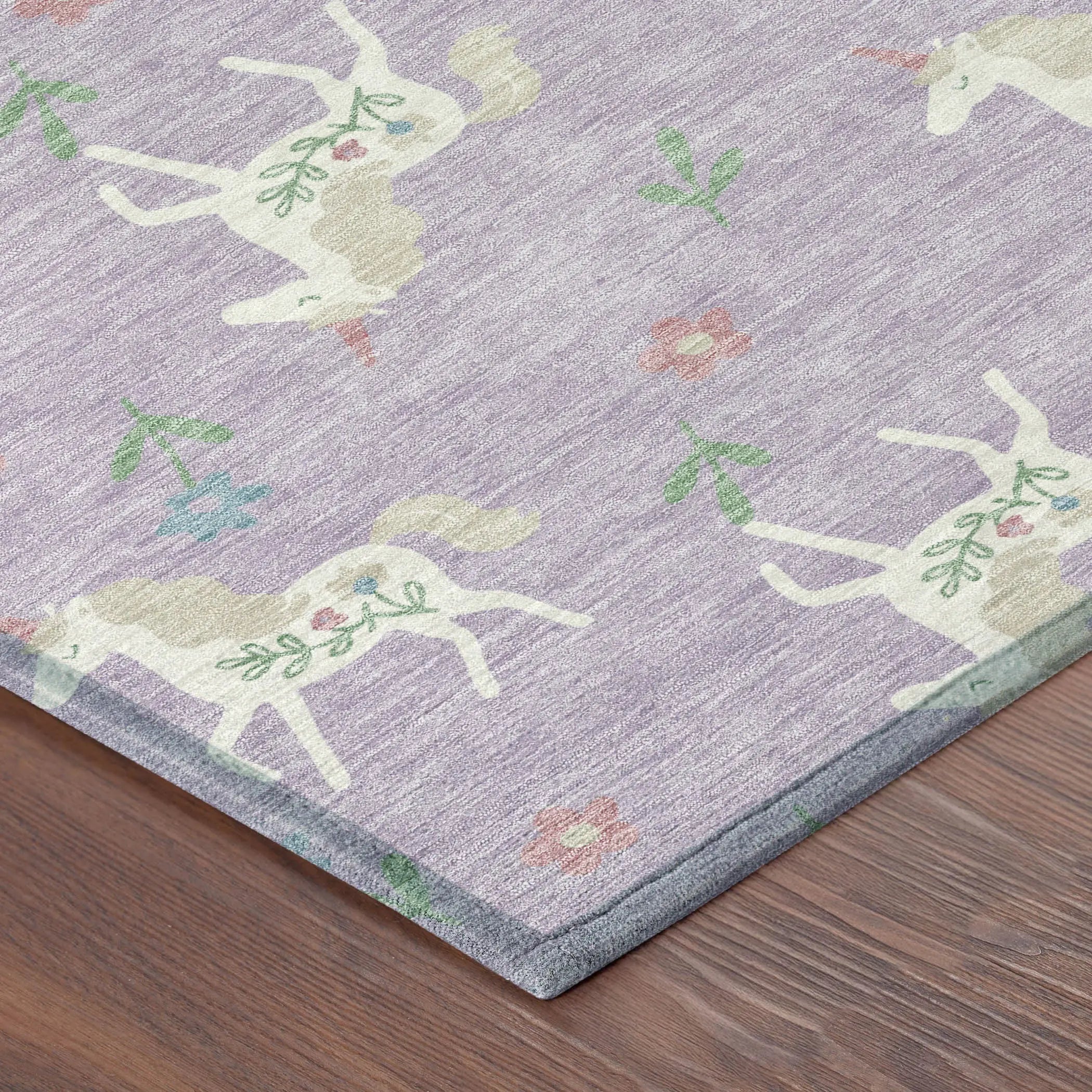 3' X 5' Lavender And Ivory Floral Washable Indoor Outdoor Area Rug Homeroots Outdoor