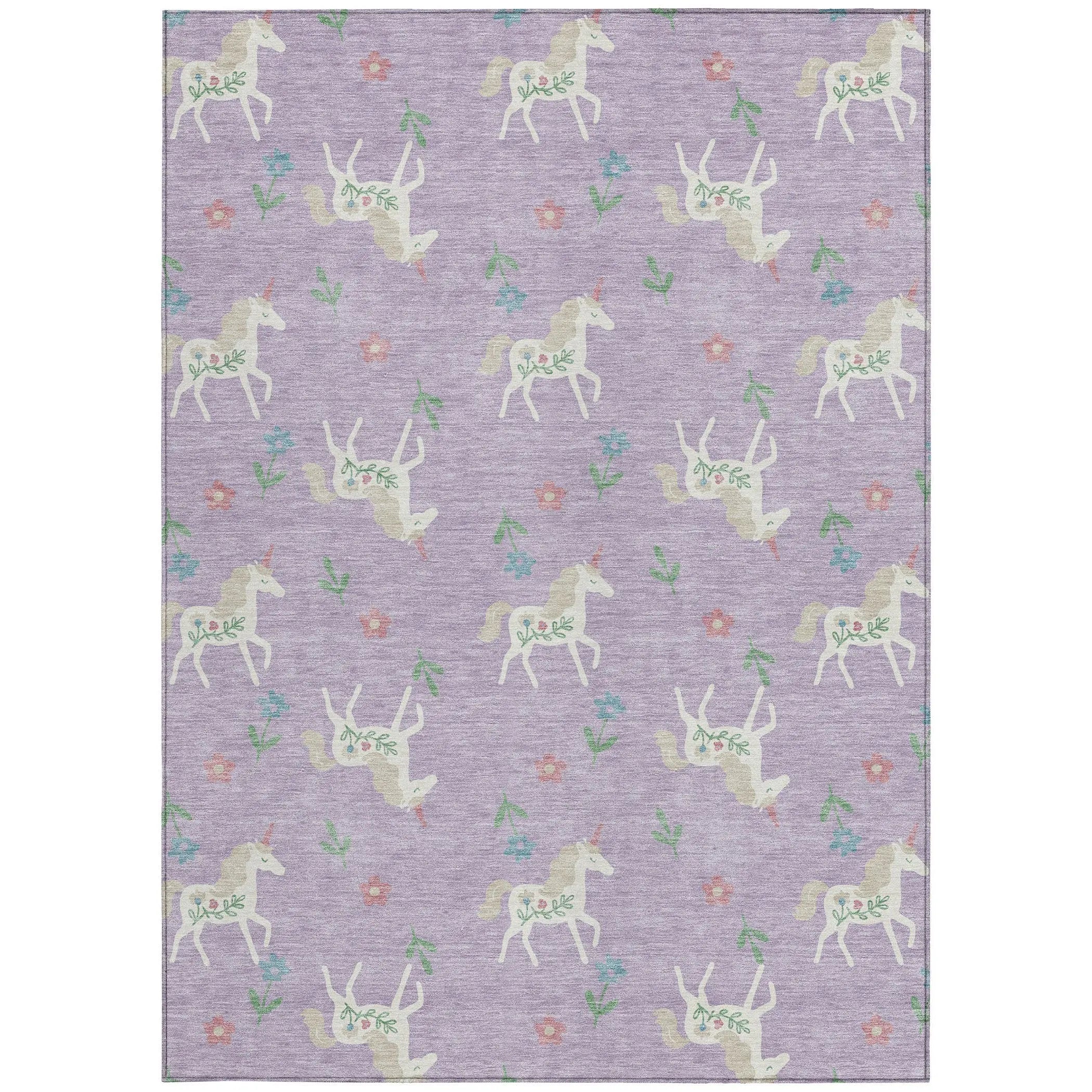 3' X 5' Lavender And Ivory Floral Washable Indoor Outdoor Area Rug Homeroots Outdoor