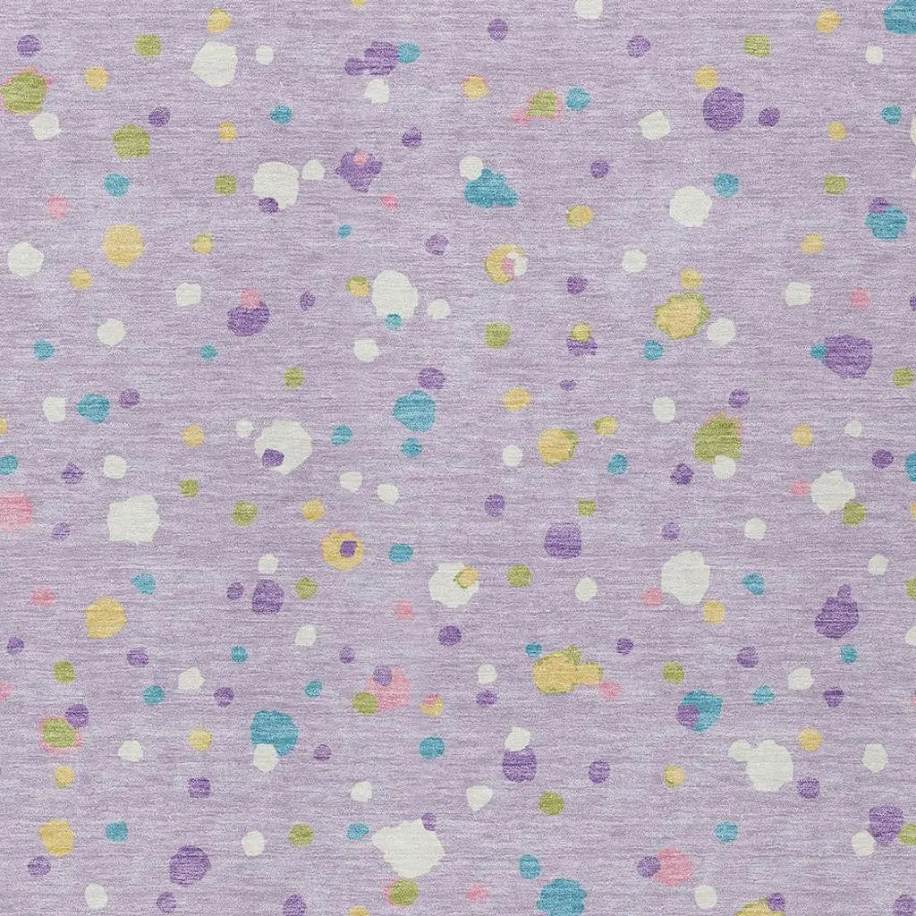3' X 5' Lavender And Ivory Geometric Washable Indoor Outdoor Area Rug Homeroots Outdoor