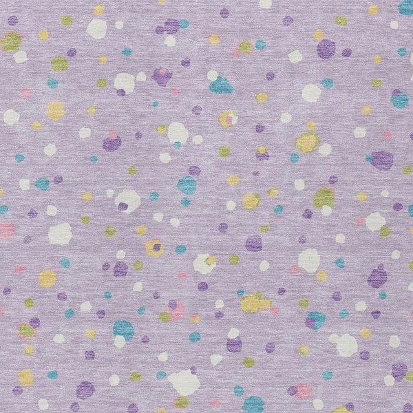 3' X 5' Lavender And Ivory Geometric Washable Indoor Outdoor Area Rug Homeroots Outdoor