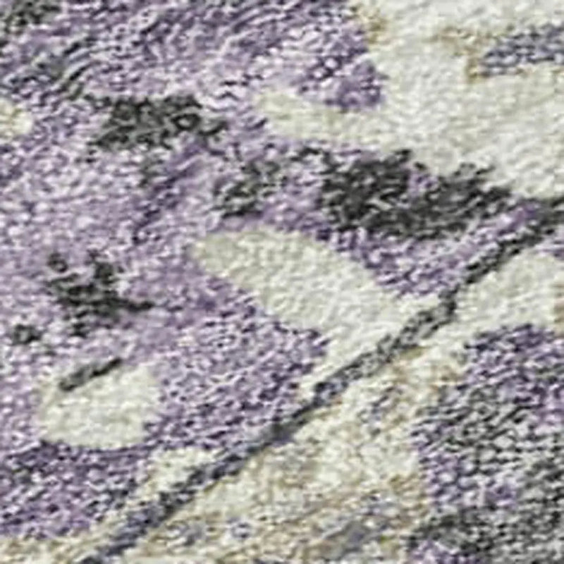 3' X 5' Lavender And Plum Abstract Washable Indoor Outdoor Area Rug Homeroots Outdoor
