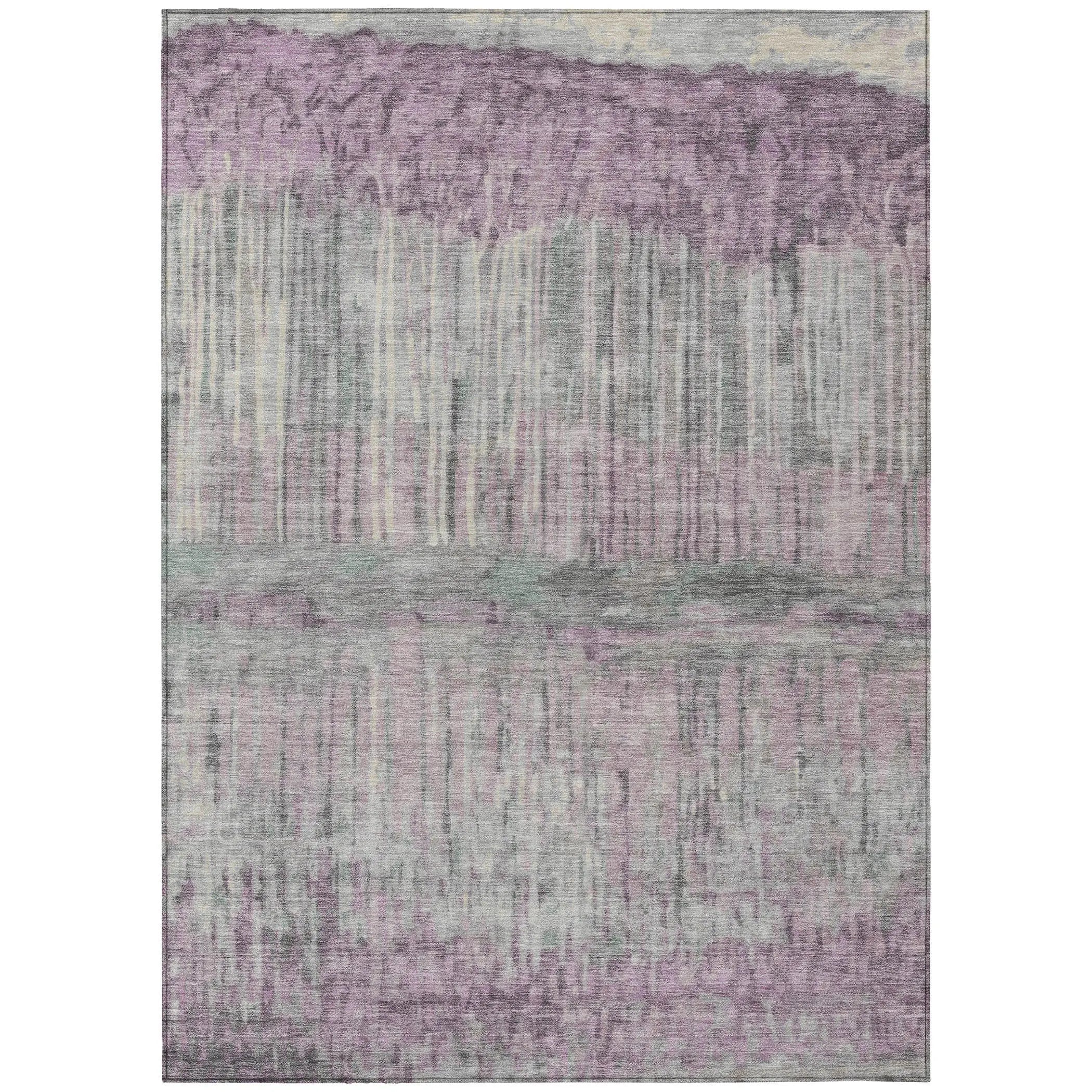 3' X 5' Lavender And Plum Abstract Washable Indoor Outdoor Area Rug Homeroots Outdoor