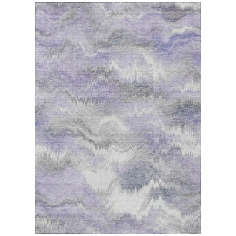 3' X 5' Lavender And Purple Abstract Washable Indoor Outdoor Area Rug Homeroots Outdoor