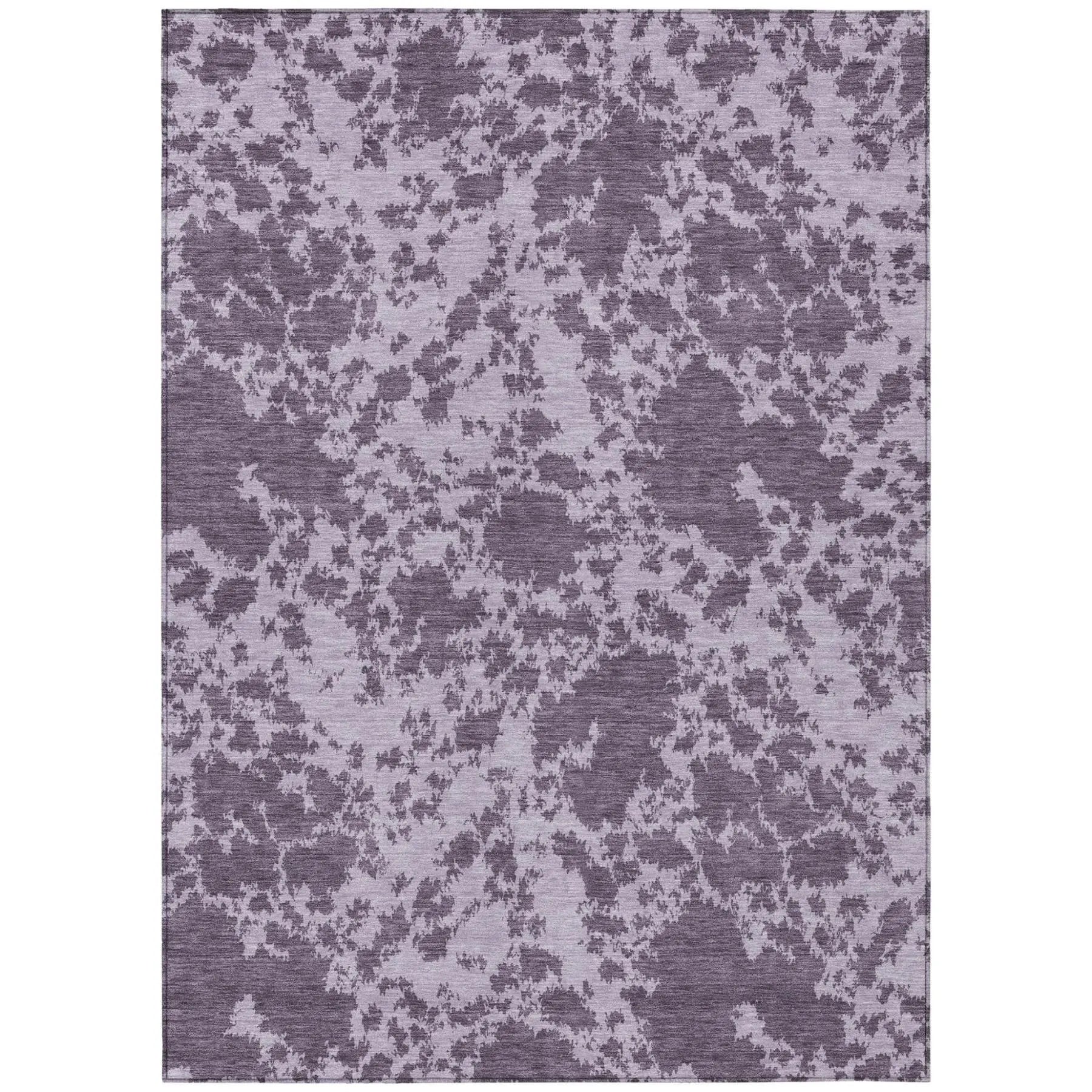 3' X 5' Lavender And Purple Abstract Washable Indoor Outdoor Area Rug Homeroots Outdoor