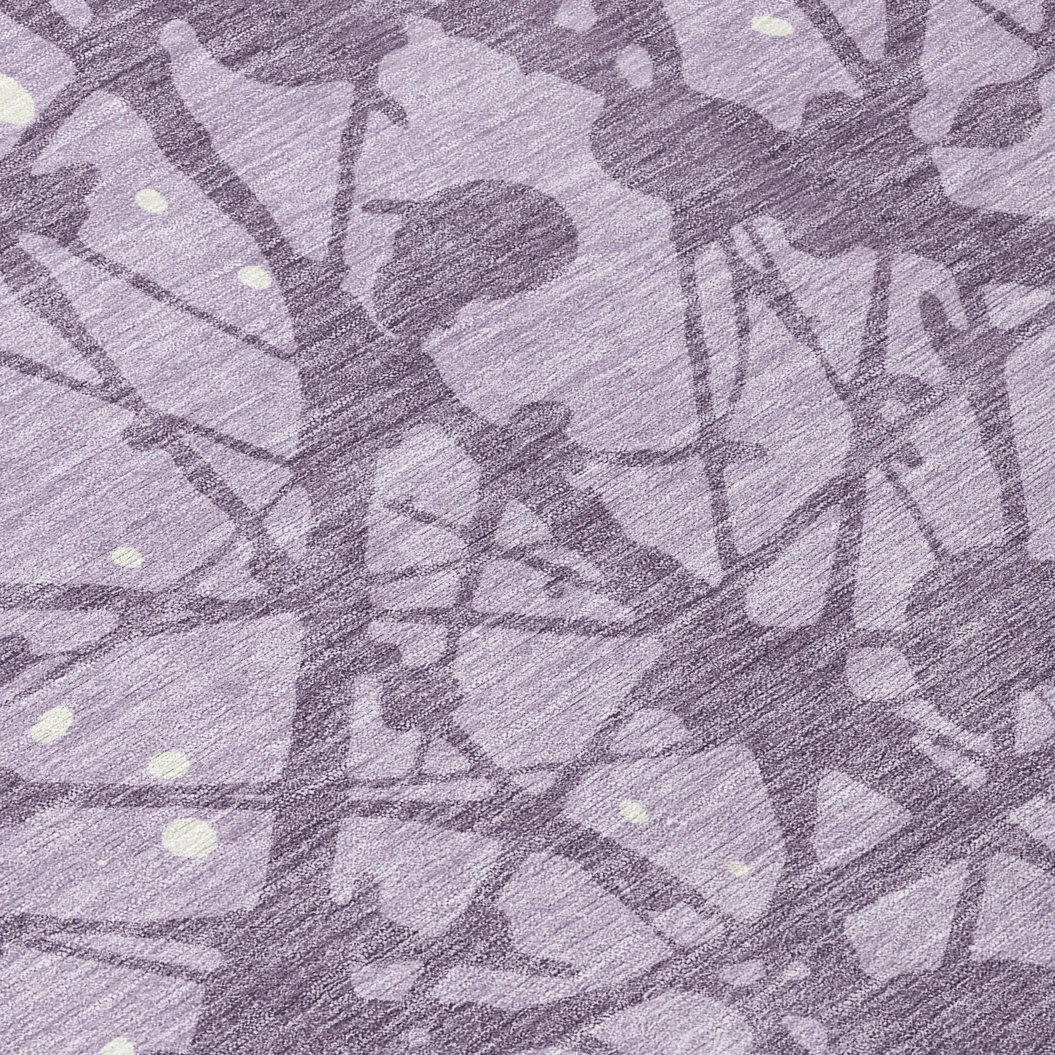 3' X 5' Lavender And Purple Abstract Washable Indoor Outdoor Area Rug Homeroots Outdoor
