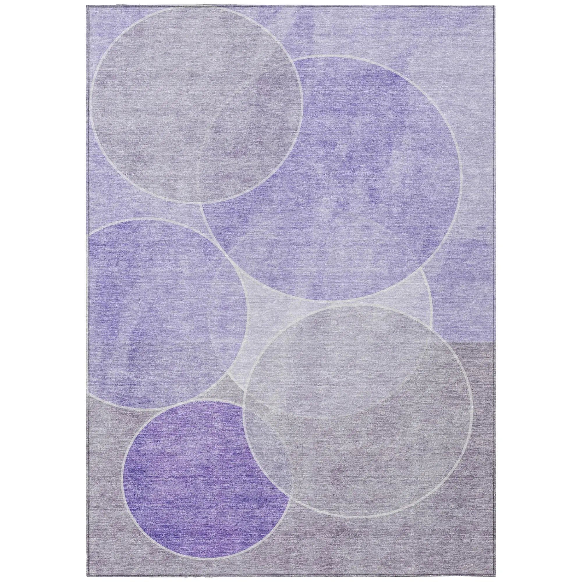 3' X 5' Lavender And Purple Geometric Washable Indoor Outdoor Area Rug Homeroots Outdoor