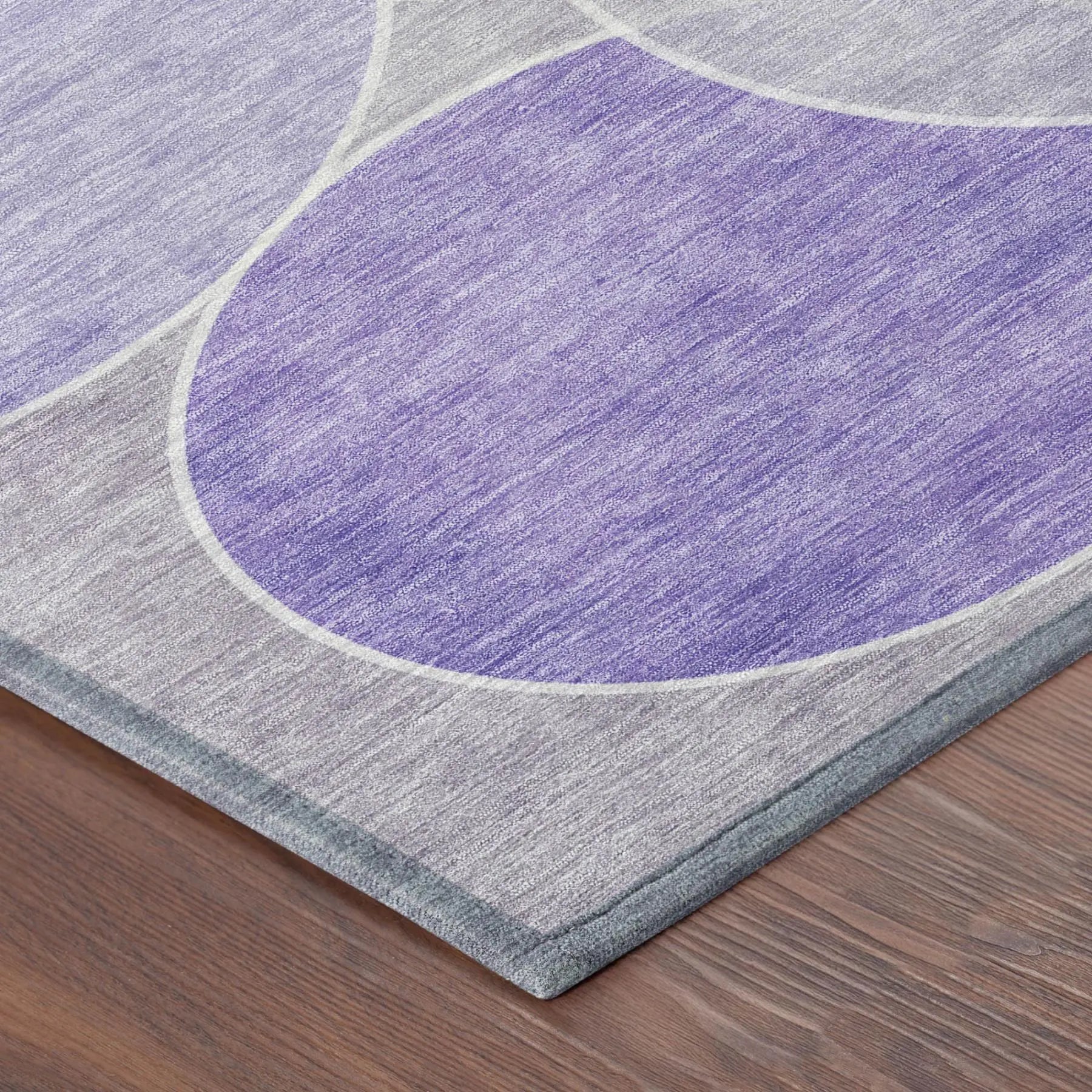 3' X 5' Lavender And Purple Geometric Washable Indoor Outdoor Area Rug Homeroots Outdoor
