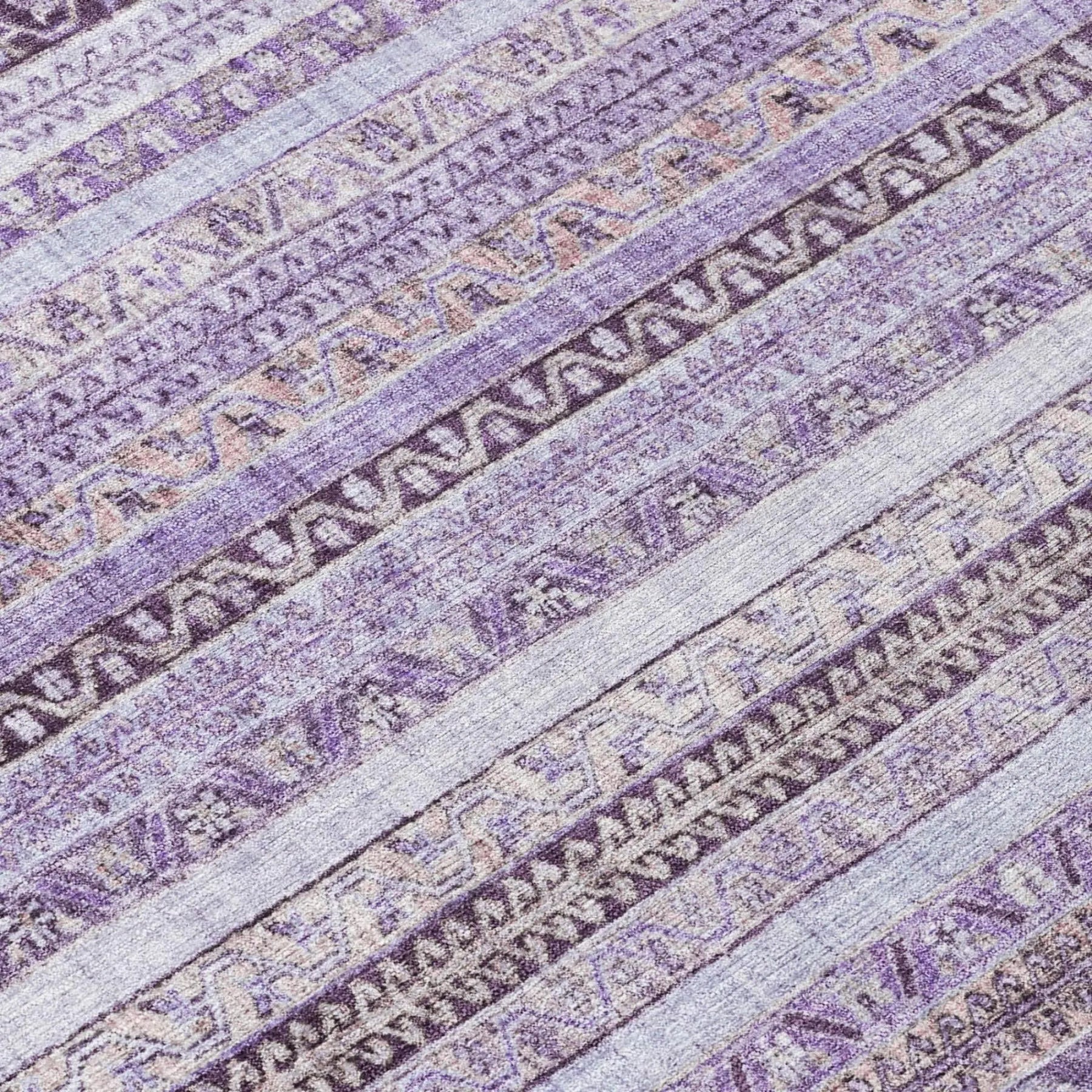 3' X 5' Lavender And Purple Striped Washable Indoor Outdoor Area Rug Homeroots Outdoor