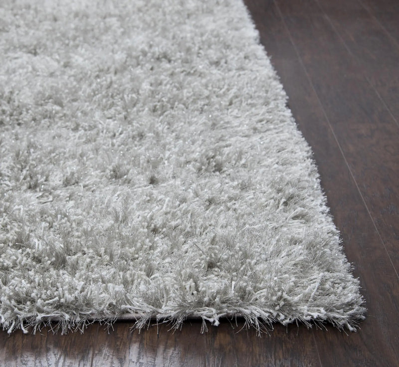 3' X 5' Light Gray And Silver Hand Tufted Area Rug Homeroots Home Decor