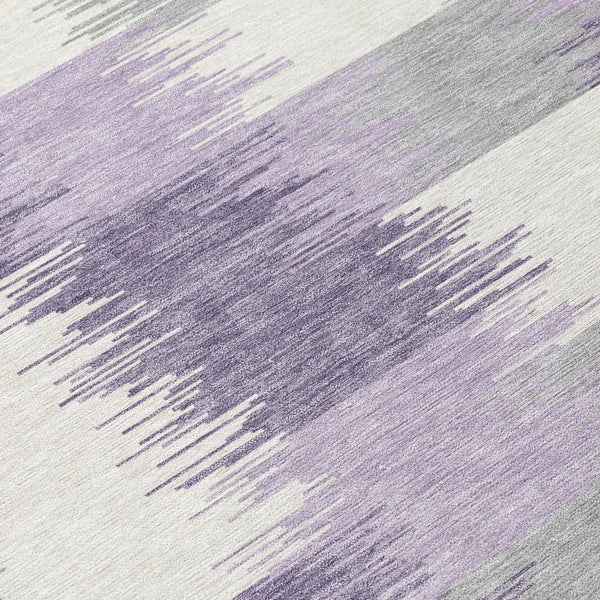 3' X 5' Lilac And Purple Geometric Washable Indoor Outdoor Area Rug Homeroots Outdoor